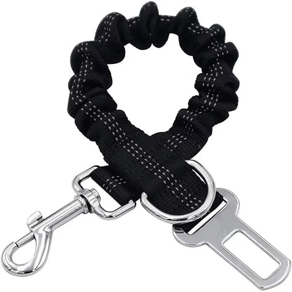 Dog Safety Lead Adjustable Retractable Cushioning Elastic Pet Lead Car Seat Seat Belt Safety Rope Tug Rope